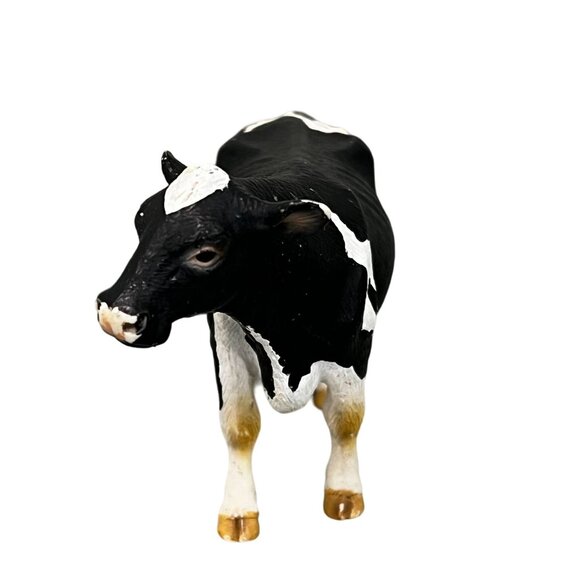 Schleich Retired Black White Holstein Farm Animal Toy - Picture 8 of 10